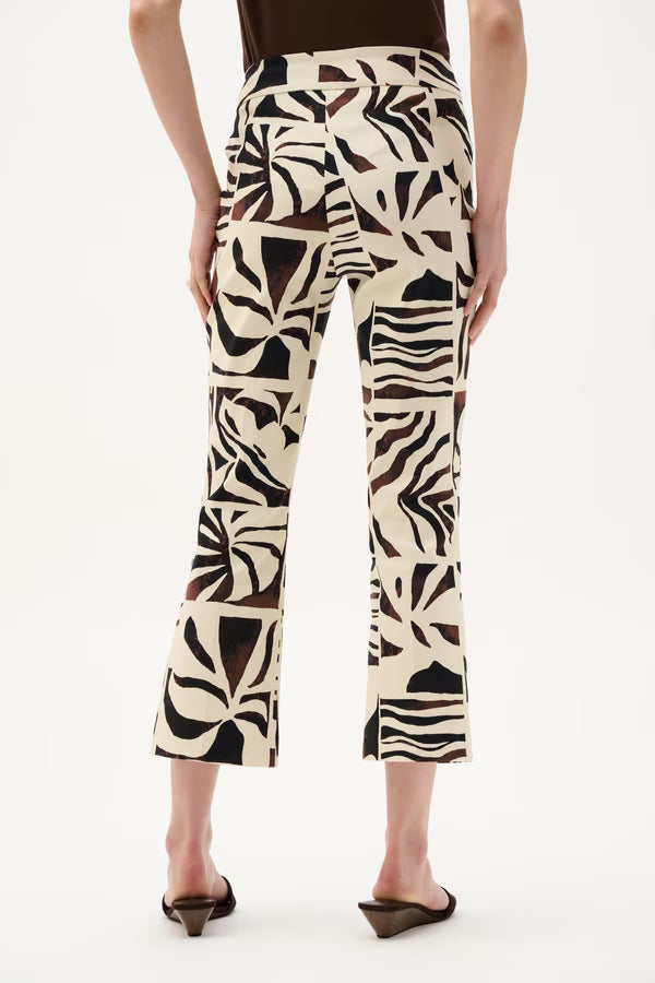 Cropped Zebra Trousers Style 262133