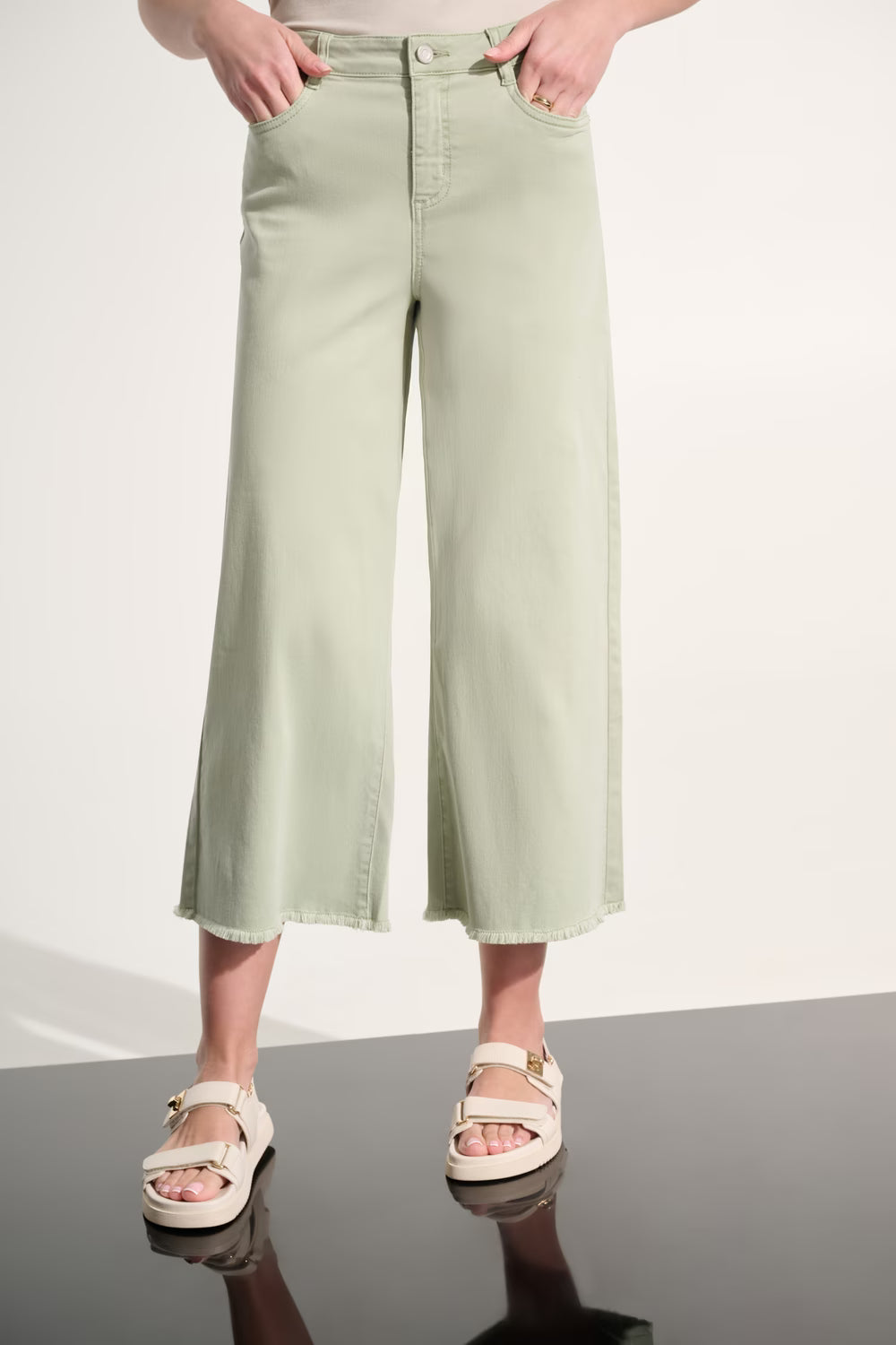 Cropped Wide-leg Trousers Style 262918