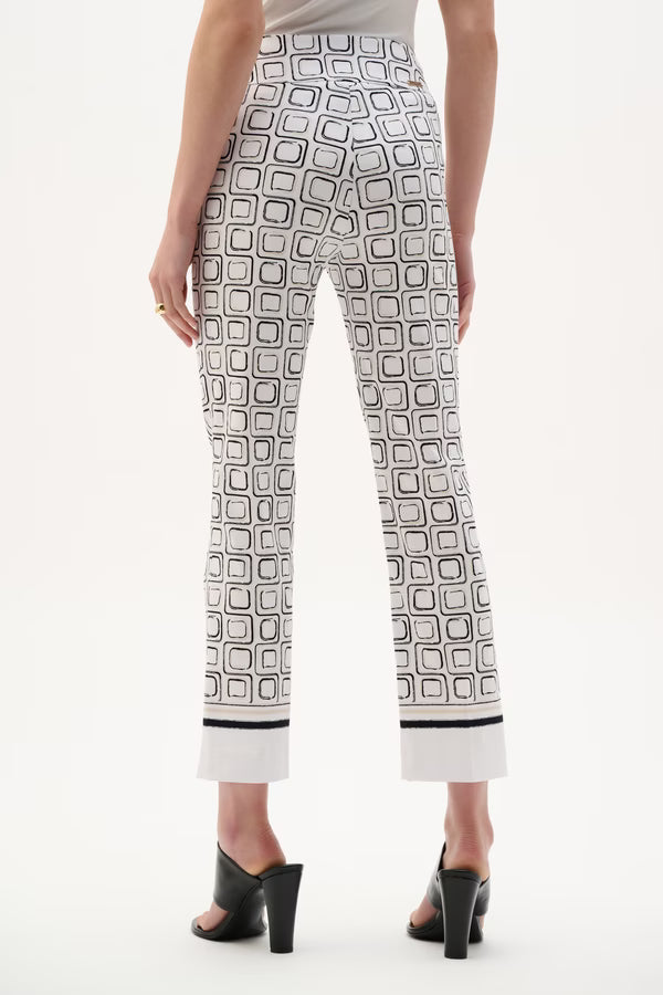 Geometric Mid-rise Trousers Style 262206