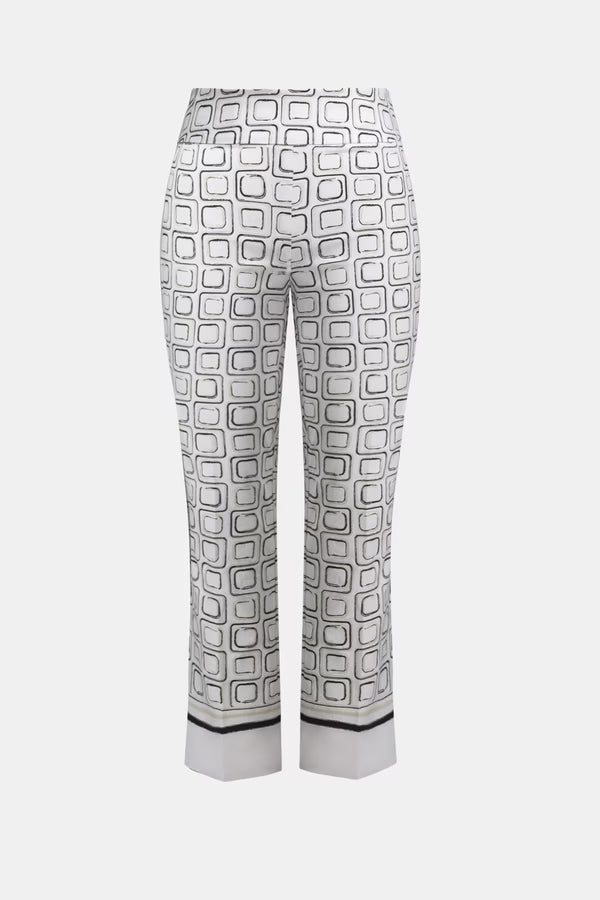 Geometric Mid-rise Trousers Style 262206