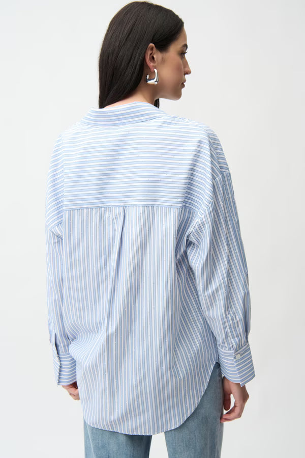 Striped Button Closure Shirt Style 261931