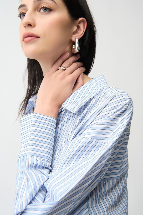 Striped Button Closure Shirt Style 261931