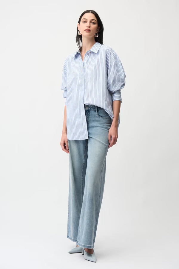 Striped Button Closure Shirt Style 261931