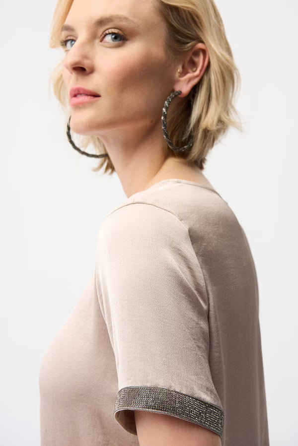 Crew Neck Jewel Pullover Style 261116