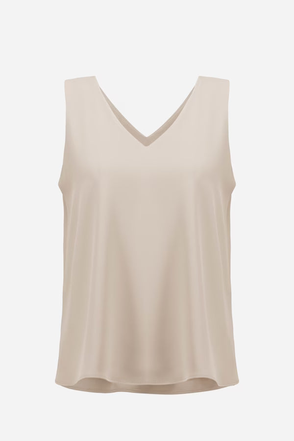Casual Sleeveless V-neck Top Style 261248