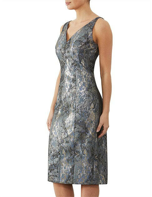 Wedgewood Jacquard Dress OW10466 - After Hours Boutique
