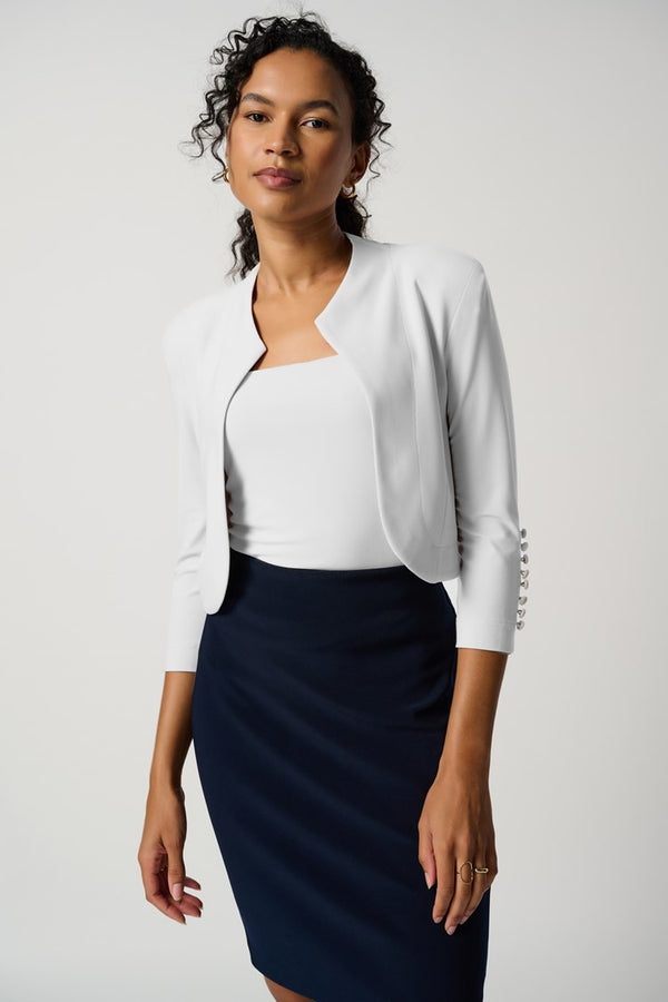 Classic Bolero in White 213707 - After Hours Boutique