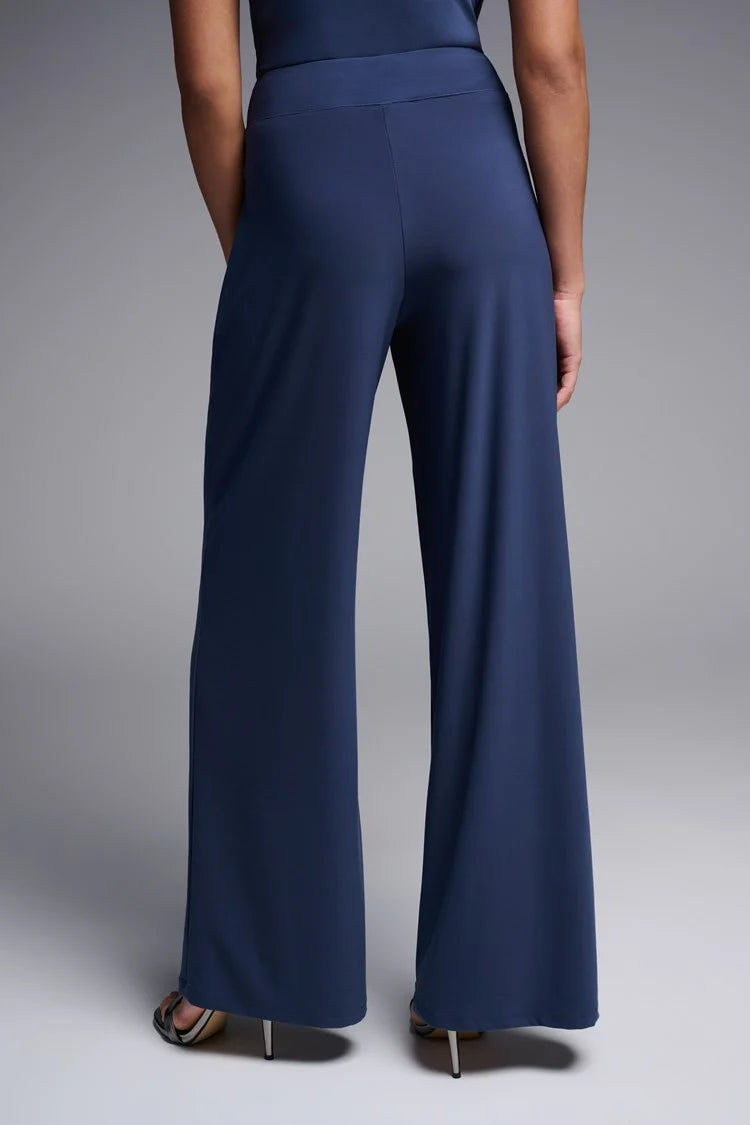 Silky Knit Wide-Leg Pull On Pants in Blue Mineral 221340 - After Hours Boutique