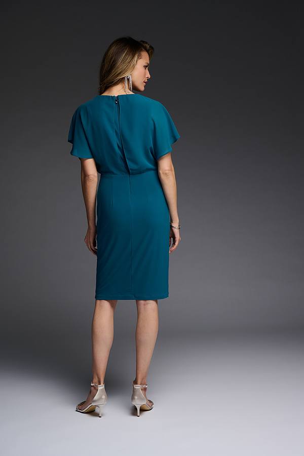 Silk Chiffon Wrap Dress in Lagoon 223719 - After Hours Boutique