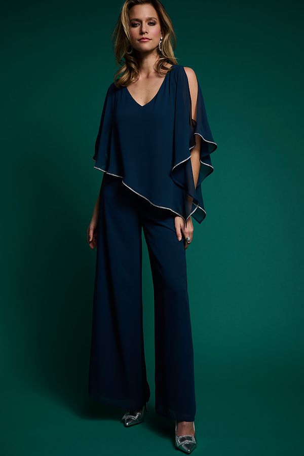 Chiffon Layered Poncho Top in Mineral Blue 223738