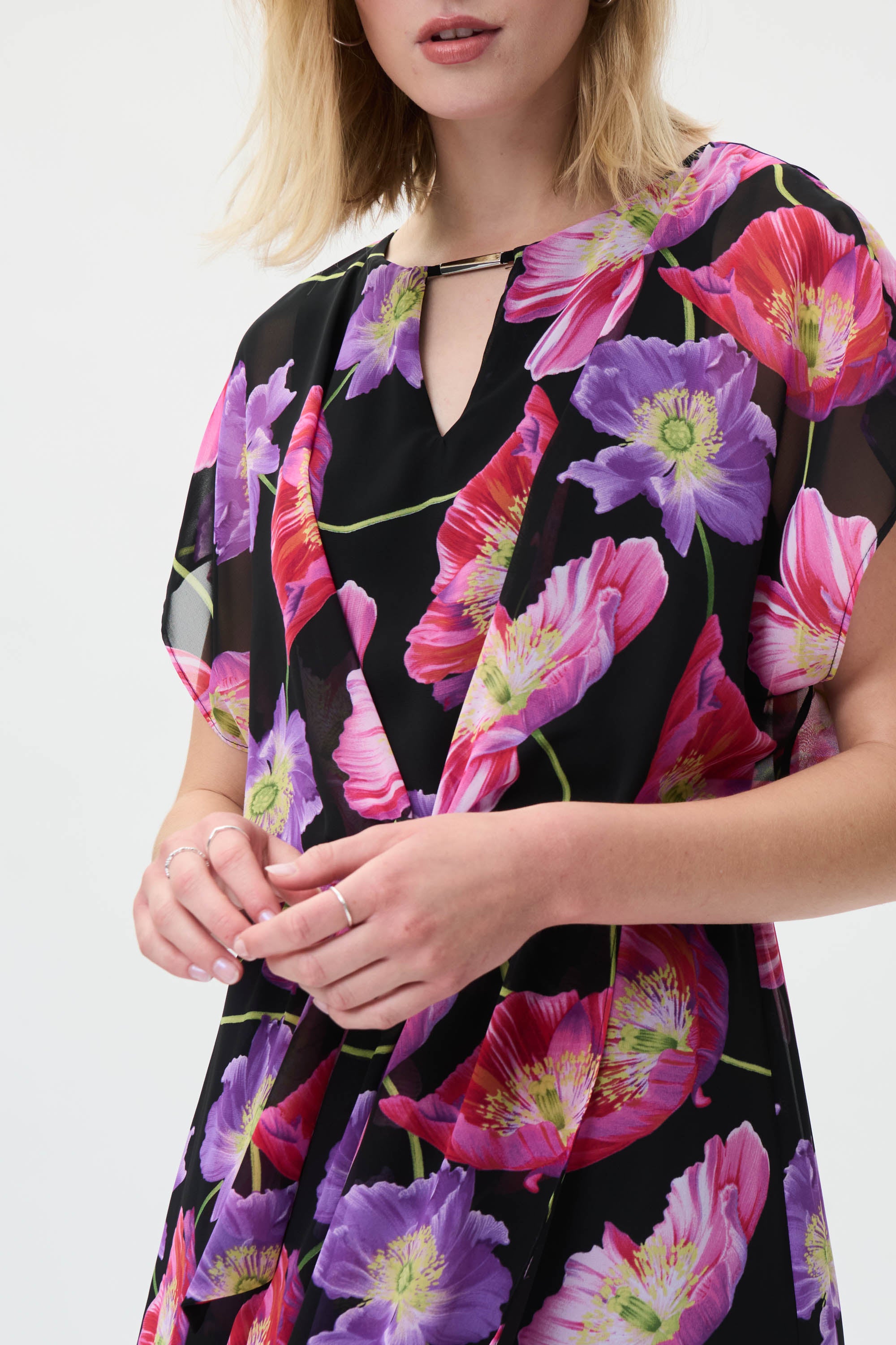 Floral Chiffon Dress 231106 - After Hours Boutique