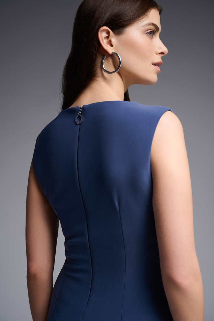Silky Knit Trumpet Dress in Mineral Blue 231719 - After Hours Boutique