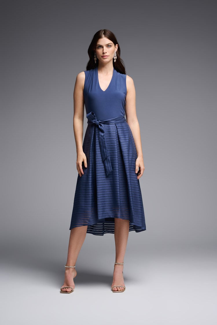 Silky Knit Sleeveless Fit And Flare Dress in Mineral Blue 231721 - After Hours Boutique