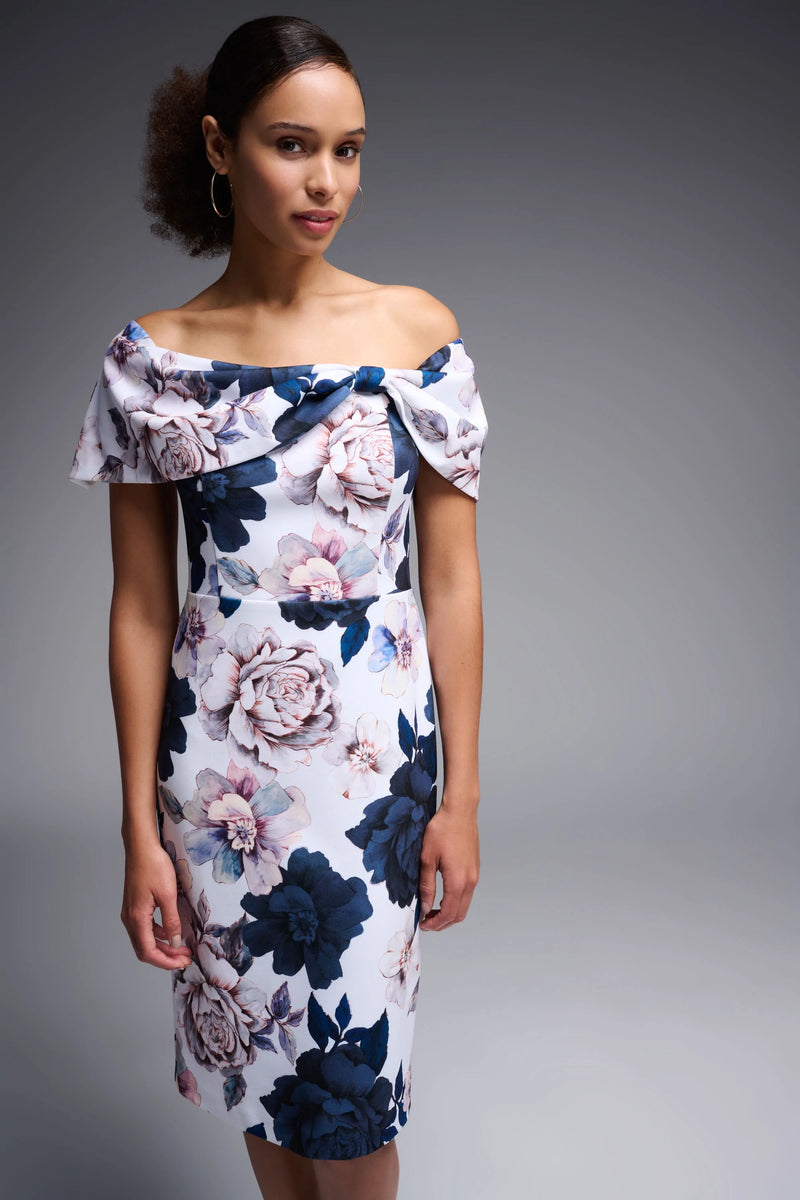 Floral Print Scuba Crepe Sheath Dress 231745