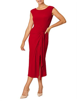 Savanah Red Jersey Dress WJ17438