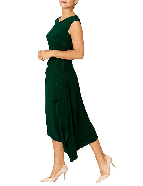 Bottle Green Jersey Dress WD17436