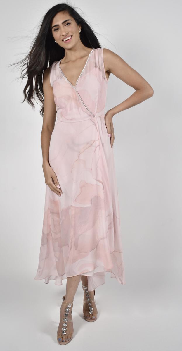 Printed Pastel Chiffon Dress 228257 - After Hours Boutique