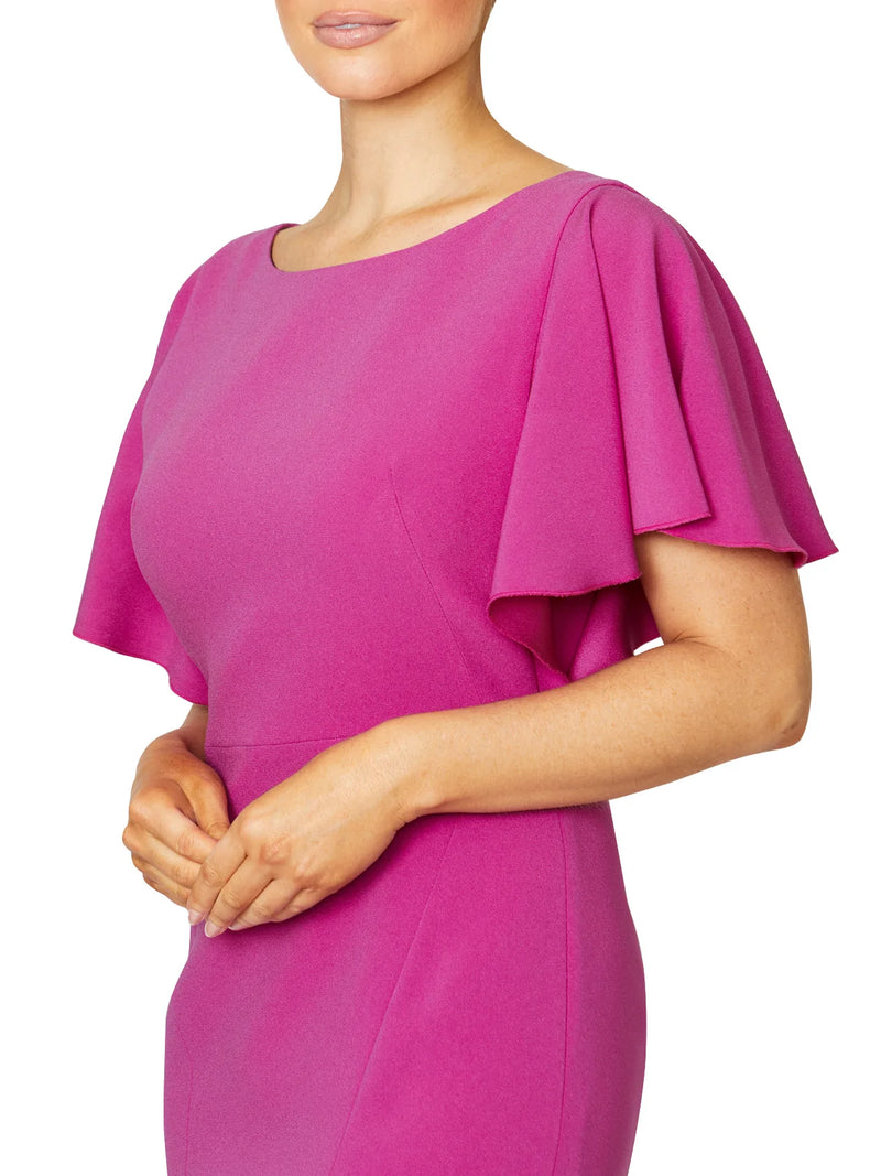 Fuchsia Crepe Dress DE16458
