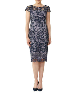 Lilac Embroidered Sequin Dress TEI1546 - After Hours Boutique