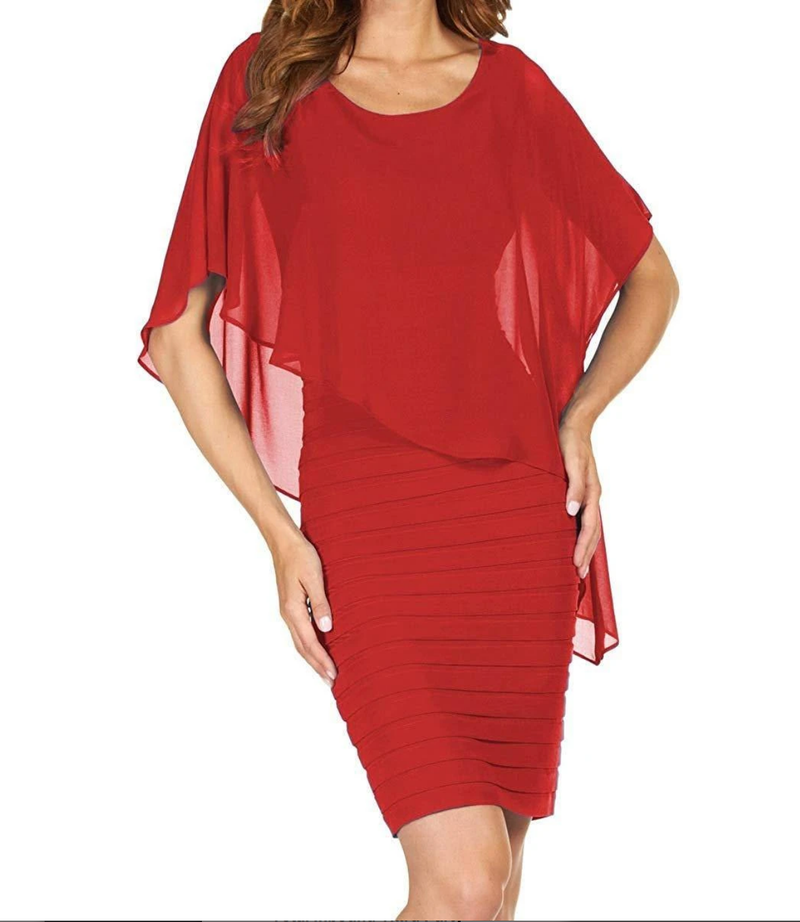 Gabriella Dress in Tomato Red 51027